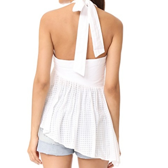 Free People Asymmetrical White Babydoll Top XS NWT - Picture 2 of 6